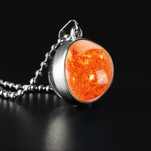 Jewelry - Galaxy Collection The Sun Unisex Glass Necklace NWT